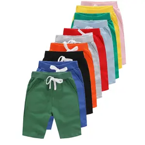 5 Random Colored Shorts, 5pcs for Summer 2025, New Boys' Shorts, a Set of 5 Shorts, Boys' Summer New Five-Point Shorts, Mid-Length Summer Beach Shorts, Clothing for Boys And Girls, Five-Point Shorts for Summer, Korean Style Solid Color Shorts, Mid-Length