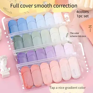 6-Piece Gradient Correction Tape Set, Glue Tape for Instant Corrections, Easy-To-Use Eraser, Office School Supplies
