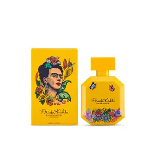 Frida Kahlo Yellow Eau de Parfum - Radiant Amber Gourmand Fragrance with Mango Sweet Orange & Coconut Notes - 100ML Deluxe Box