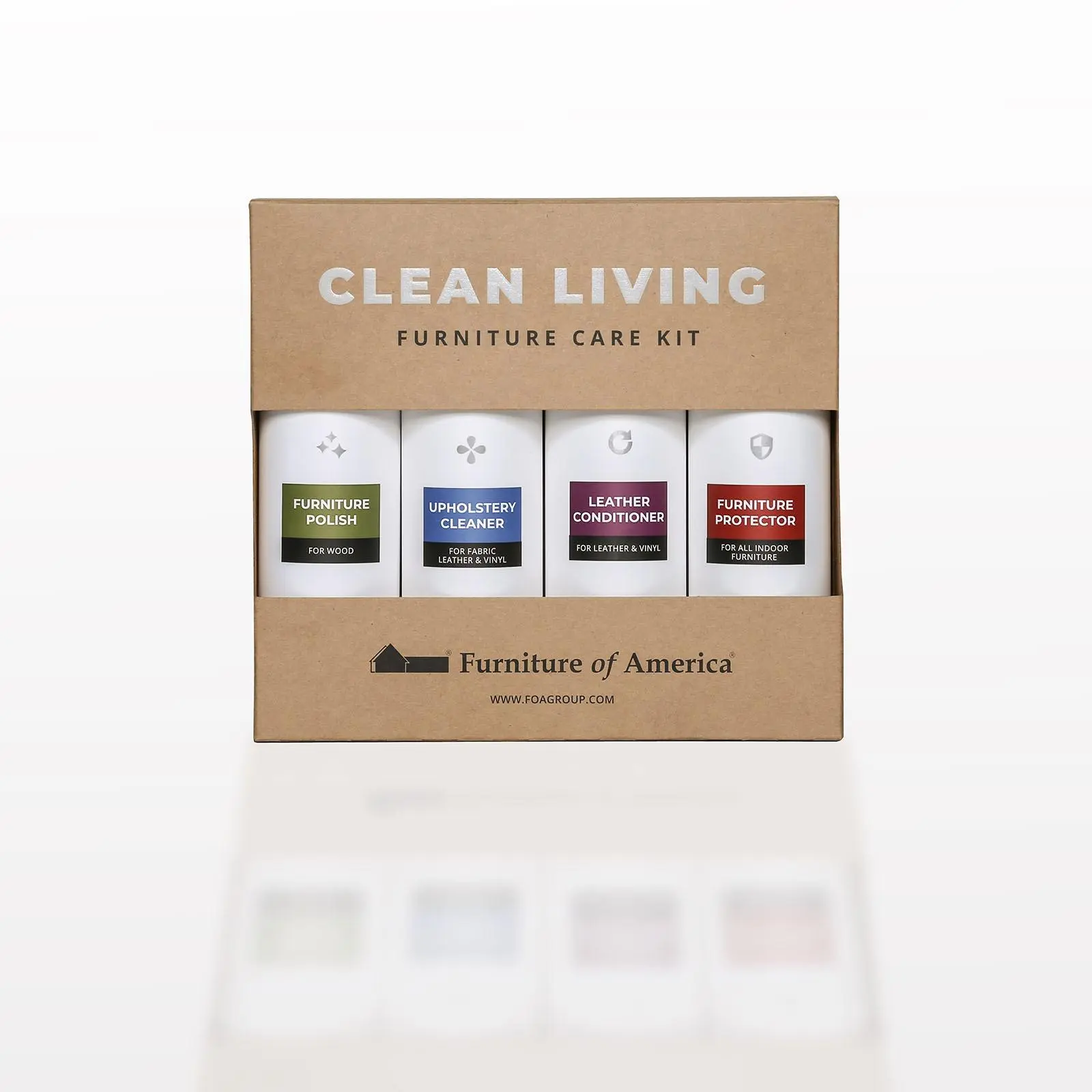 Clean Living Furniture Care Kit - All-Purpose Home Cleaner for Vinyl, Leather Conditioner That Repels Liquids and Dirt, Aids in Revitalizing Home Care Supplies, Repel Liquids And Dirt