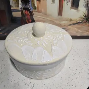 White Ceramic Tortilla Holder