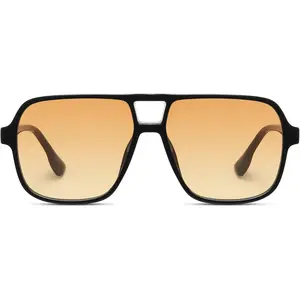 FOZONO FZN821 Oversized Double Bridge Aviators | Vintage Retro Sunglasses for Women & Men