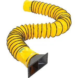 Global Industrial 292943 16 ft. Air Outlet Duct Kit for Air Scrubber & 8 in. Duct