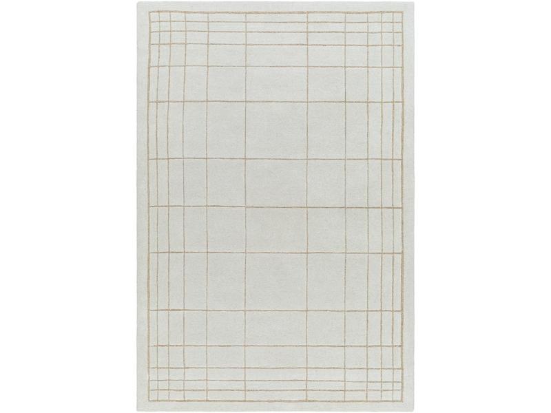 Livabliss BKO2337-23 Brook Hand-Tufted 100% Wool Fiber Non-Customised 2' x 3' Rectangular Soft Elegant Decorative Home Decor Rug, Light Silver, Medium Pile, Durable, Spot Cleanable Indoor