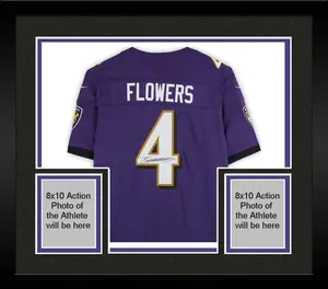 Framed Zay Flowers Baltimore Ravens Autographed Nike Vapor Fuse Purple Limited Jersey - Fanatics Authentic Certified
