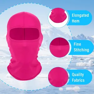 Balaclava Ski Mask Full , UV & Wind Protection  Mask for Summer Hot Weather, Breathable & Lightweight Balaclava  Mask Cycling  for Men Women (Rose Red)