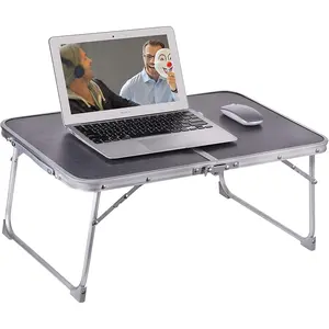 Foldable Laptop and Bed Table with Storage Portable Mini Lap Desk for Legs Ideal for Study Reading Picnic Breakfast and More