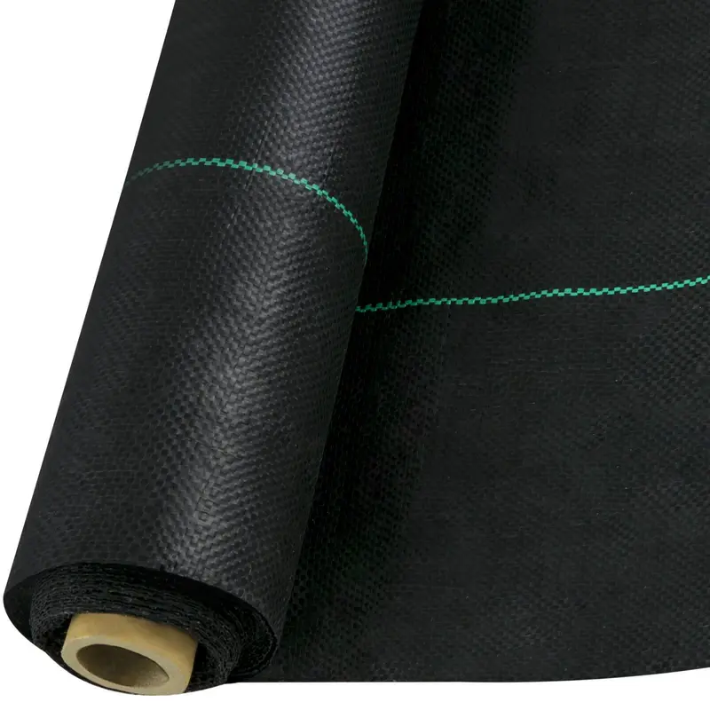 【Fallpicks】VEVOR Heavy Duty Polypropylene (PP) Woven Landscape Fabric, 20-Year Lifespan, 6 ft Wide x 300 ft Long, 2.4Oz Garden Cloth, Green Stripes Guide Planting, Blocks Grass Roots, High Permeability, Outdoor Home Improvement Use