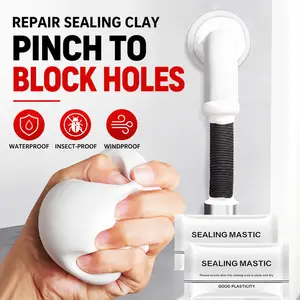6 packs of waterproof sealing adhesive - quick repair putty for pipes, wall holes, and air conditioning vents - multi-purpose leak and gap filling material