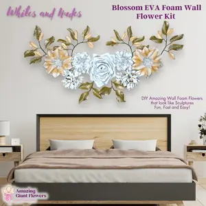 DIY Blush and Whites Foam Wall Flower Kit