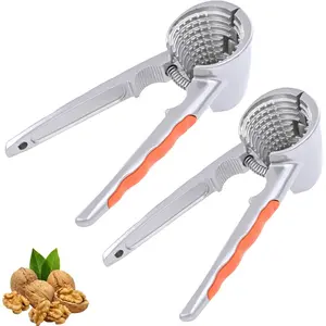 2 PCS Nut Crackers for All Nuts Heavy Duty Nut Cracker with Non-Slip Handle Nut Crackers Tools Funnel Nut Pliers Nutcracker Nut Plier Clip Tool