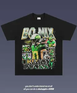 BO NIX OREGON 1.0 – Graphic Tee, Menswear Crew Neck Football Streetwear T-Shirt, Unisex Casual Regular Fit Cotton Tops, Good Vintage Hip-Hop Bold Retro Apparel, Men Round Neck Y2K Sports Tees