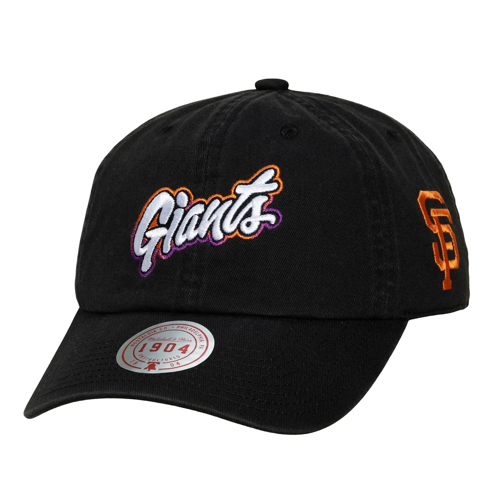 San Francisco Giants Black City Connect Strapback Adjustable Hat MLB Throwback Cap Fan Gear Mitchell & Ness