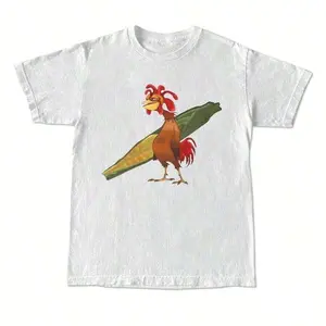 Chicken Joe Shirt, Beach Surf Unisex-Shirt Back Printed Cotton Casual Classic, Her, Him, Friend Menswear Top