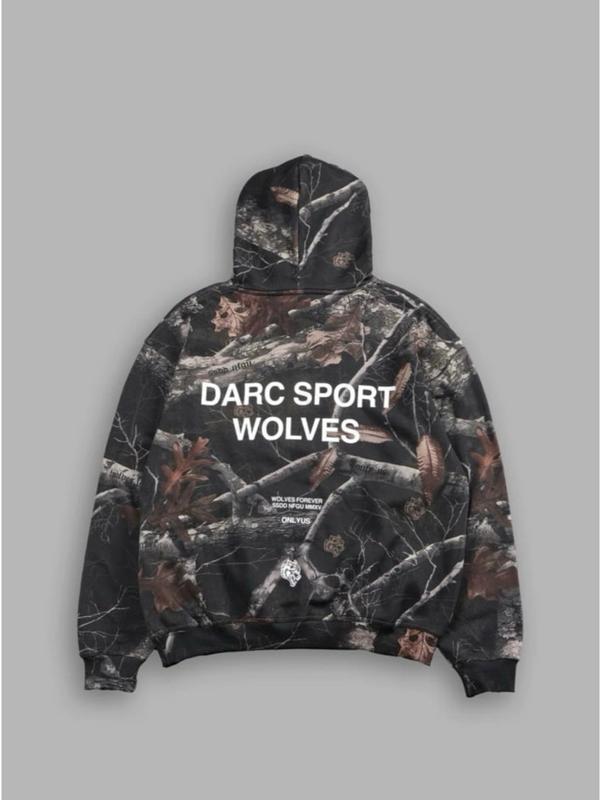 DARCSPORT WOLVES "PIERCE" HOODIE IN DARC BROWN WOODLAND CAMO