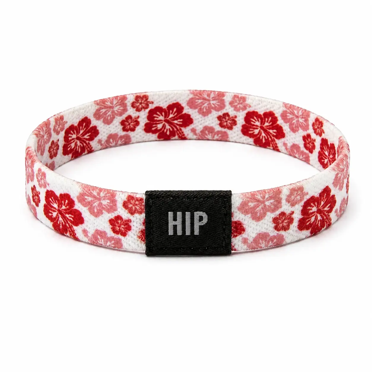 Red Coastal Hibiscus Maui Flower Bracelet Hair Tie