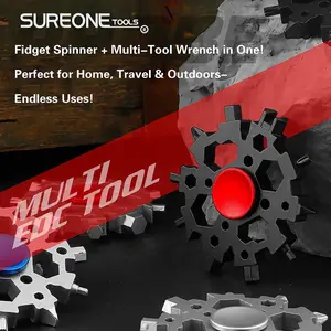 23-in-1 Snowflake Spinner Wrench – Multi-Tool with Screwdrivers, Bottle Opener & Stress Relieving Fidget Toy.