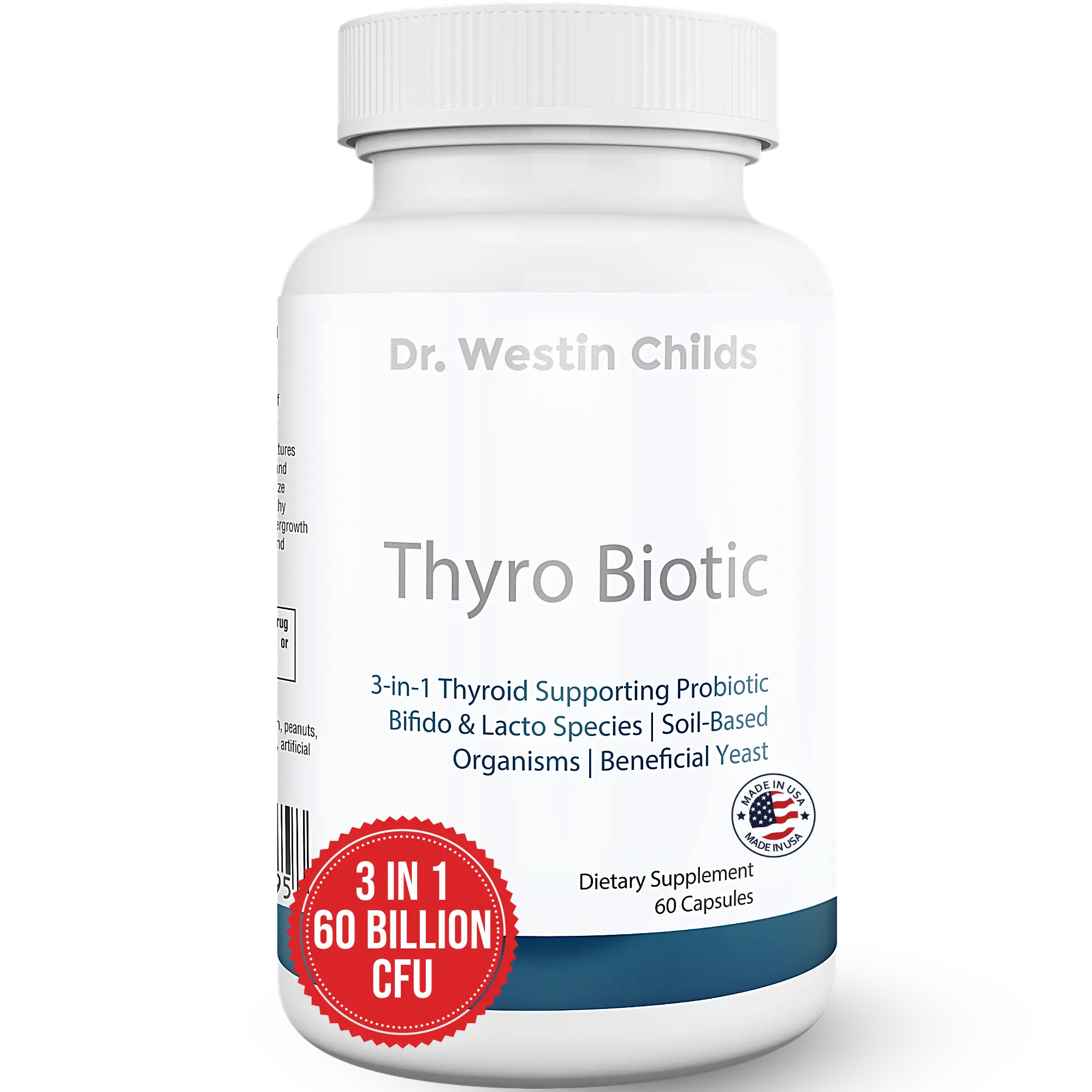 Dr. Westin Childs Thyro Biotic | Probiotic for Women - Support Thyroid, Digestive Health & Hormones | Saccharomyces boulardii, Bacillus coagulans, lactobacillus & bifido 60 Billion CFU | 30 Servings