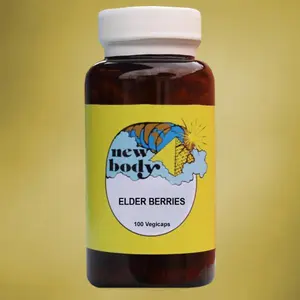 New Body Elderberry Capsules – 100 Vegetarian Vegicap Capsules for Antioxidant Support & Traditional Herbal Wellness
