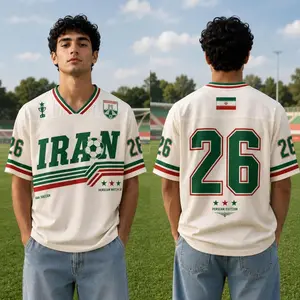 Iran Soccer Jersey, Retro Team Melli Shirt, Custom Football Jersey, Persian Match 26 Tee, Iran Team Fan Gift, Vintage Iranian Soccer Shirt Z