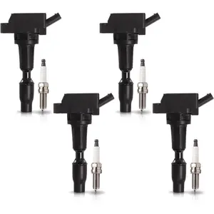 UF764 4 PCS Ignition Coil Pack Spark Plugs Compatible with 2016-2020 Hyundai Santa Fe/Sport/Sonata/Tucson,2016-2020 Kia Optima/Sorento/Sportage,L4 2.4L Replace #   UF-764 273002 GGA0