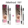 iMethod 2PCS Original 4D Brush Tip Waterproof Microblading Eyebrow Pen - Dual-Ended 2-in-1 Eyebrow Enhancer, Precise Brows & Lashes Tool, Safe Ingredients, Shake Gently, All Skin Types, Natural Hair-Like Strokes