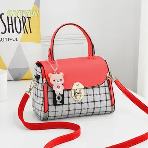 Plaid Pattern Crossbody Handbag, Women's PU Leather Flap Purse with Buckle Decor, Classic Elegant Shoulder Bag, Lightweight & Durable Everyday Bag, Chic Versatile Accessory, Great Gift for Women