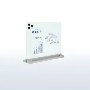 Glass 23" x 19" Desktop Whiteboard