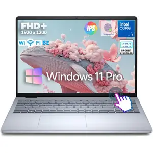 Dell 16-Inch Touchscreen Laptop Computer – Intel 10-Core 7 150U, 16/32/64GB DDR5 RAM, 1/2/4 TB SSD, 16" FHD+ Anti-Glare, Ai Copilot, Fingerprint, Backlit KB, Win 11 Pro, for Business & Student,ICE BLUE