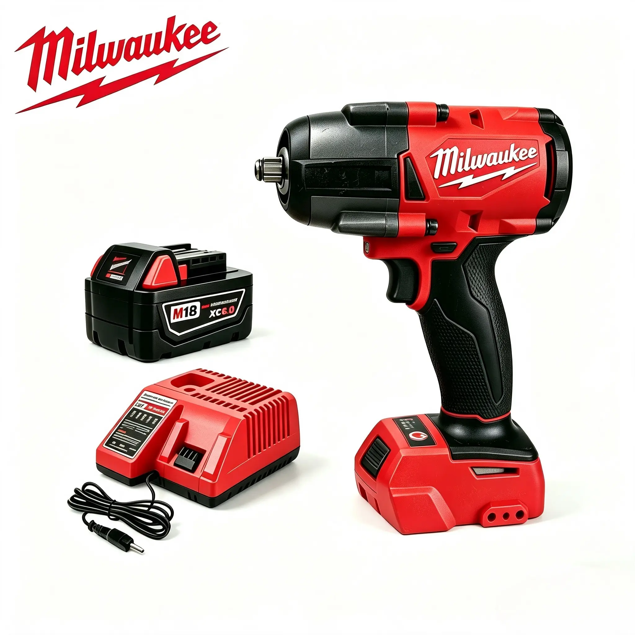 Milwaukee M18 1/2" Square Drive High Torque Impact Wrench (FMTIWF12) - Heavy Duty Electric Power Tool, 1000N.m Max Breakaway Torque, 0-4500 RPM No-Load Speed, Dual Mode 0-3200/4000 IPM, for Industrial Users, Heavy Truck Wheel Removal