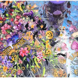 Random 20pcs UV DTF Packing and Cartoon Festival Used for Crafts Random Style Cup Stickers