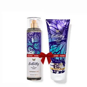 Bath & Body Works Butterfly Fine Fragrance Mist Set - 8 Hour Moisture with Raspberry Nectar Iris Petals & Vanilla Scent