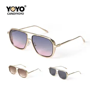 Original design, retro punk sunglasses for men and women, gradient design for UV protection and sun protection, high-end feel glasses.