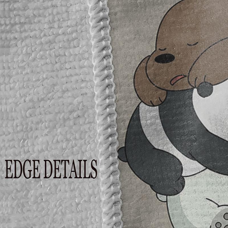 Soft Lightweight Bare Bear Print Beach Towel, Quick Dry Ultra-Fine Fiber for Swimming Yoga Picnic Vacation, Adorable Multi-Scene Use