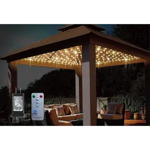 Christmas Net Lights, 10ft x10ft 480 LED Gazebo Lights with Remote, Timer Dimming Bush Mesh Lights Waterproof for Wedding Tent, FT4-N480WWC30