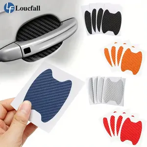 4Pcs Car Door Sticker Carbon Fiber Scratches Resistant Cover Auto Handle Protection Film Exterior Styling Accessories Car Decals new