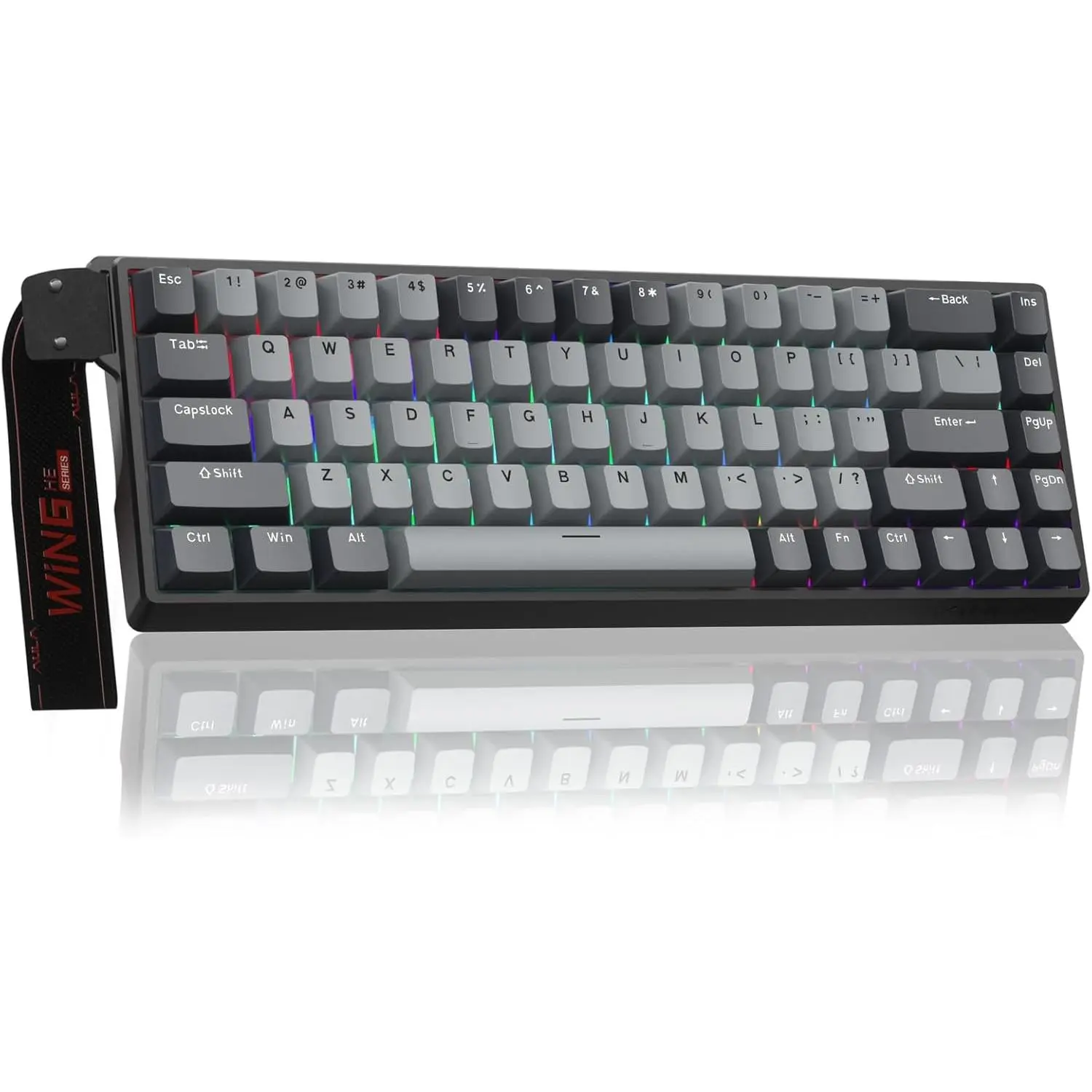 AULA WIN68 HE PRO Hall Effect Gaming Keyboard with Magnetic Switch Fast Trigger Mode Adjustable Actuation 8KHz Polling Rate Wired RGB Backlit Mechanical 60 Percent Compact Design