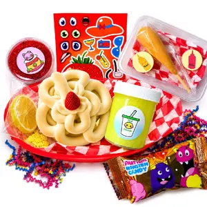State Fair Food Favs Handmade DIY Slime Kit – Multi-Slime Dessert Set with Clay Treats, Toppings & Charms, Scented Sensory Stress Relief Toy – Hoshimi Slimes