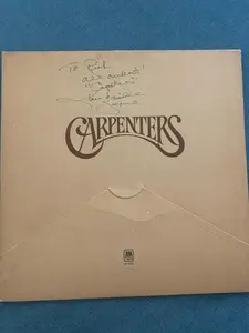 The Carpenters Karen & Richard Signed Autographed Vinyl Record Album - Rare Karen Signature With Inscription, COA