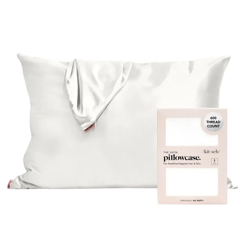 Kitsch Satin Pillowcase in Ivory