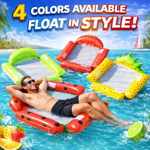 Inflatable Pool Hammock Float for Adults | 4-in-1 Portable Lounge Chair with Mesh | Heavy Duty Floating Raft for Pool, Lake, Beach & Summer Backyard Parties