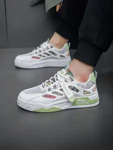 Men's Fashion White Low-Top Sneakers | Airflow Canvas Streetwear Shoes | Go-With-Everything Casual Kicks