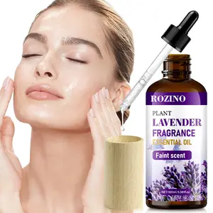 【10 bottles】Rozino Plant Lavender Fragrance Essential Oil - Pure Natural Calming Aroma for Aromatherapy Relaxation & Mood Enhancement 100ml