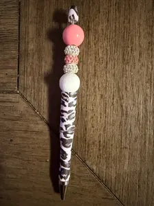 Leopard Print Beaded Pen # 1