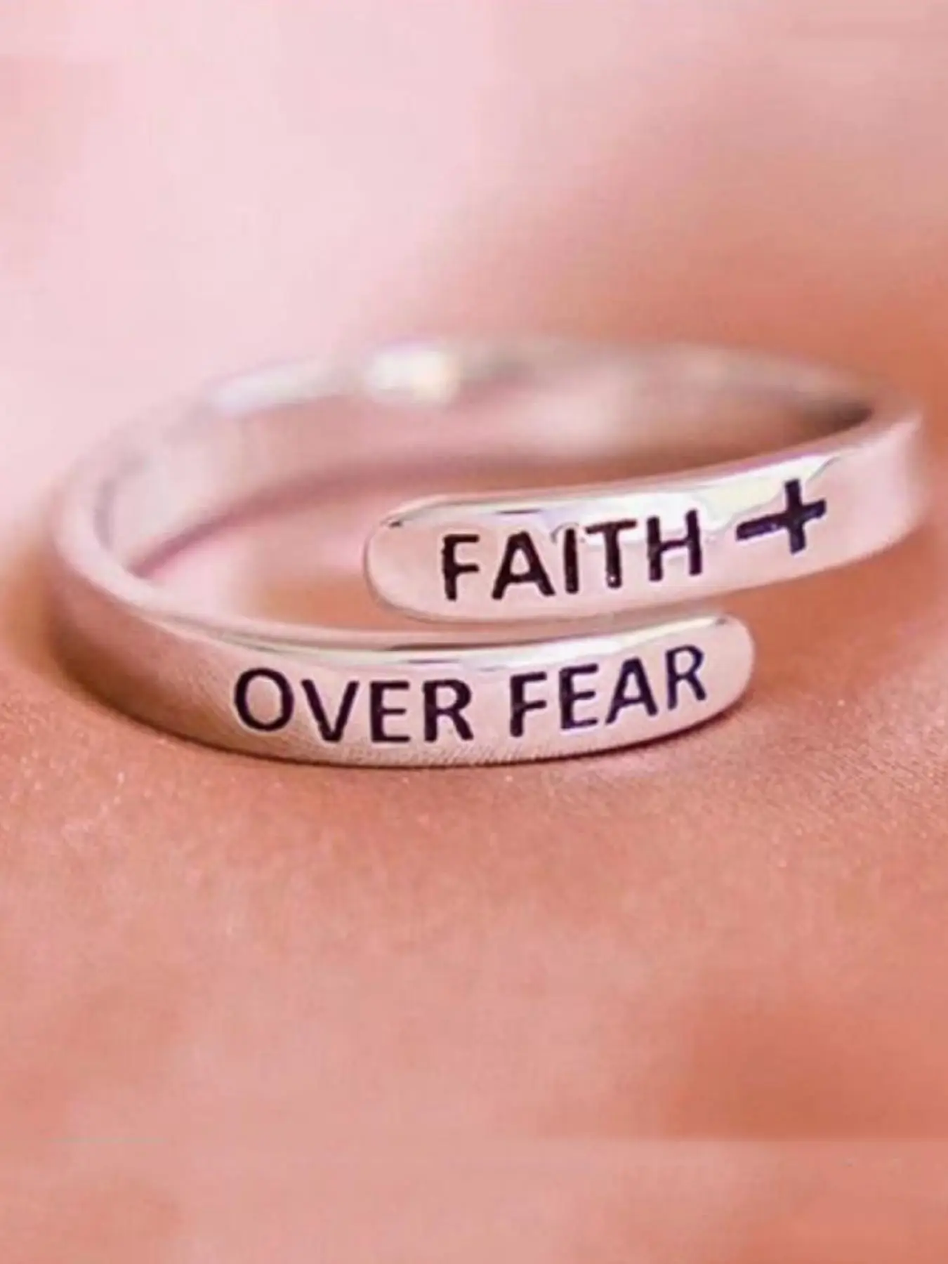 Elegant Letter Decor Cuff Ring, Rings for Women, Fashion Personalized Accessories for Both Men & Women, Casual Jewelry for Party, Daily Clothing Dec