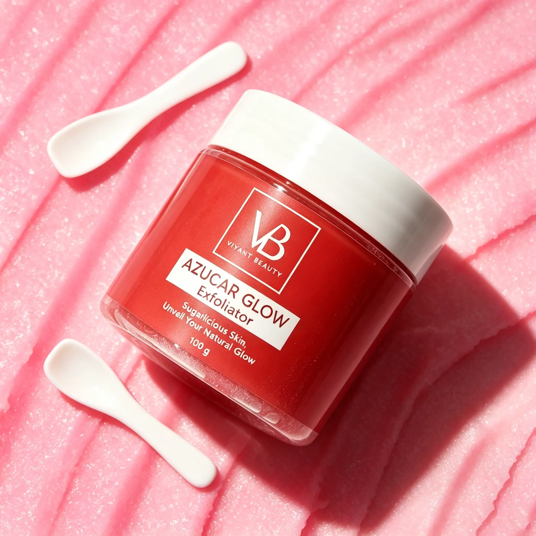 VB BLANQUEACULOS AZUCAR GLOW Exfoliant & Brightening Sugar Scrub Hydrating Exfoliating Facial Cleanser for Smooth Skin 100g