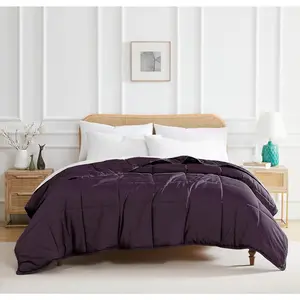 King Size Down Alternative Comforter, Oversized Cal/King Bedding Comforter, All Season Comfort, Easy Care Bedding, Purple Comforters