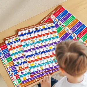 TIMEX English Learning Sticker, Scenario-based English Stickers for Kids, Children Early Education Stickers Prepared Biological