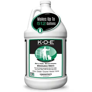 Thornell KOE Kennel Odor Eliminator Concentrate, Odor Eliminator for  Odors,  for Cages, Runs, Floors & More, Pet Odor Eliminator for Home & Kennel w/Safe, Non-Enzymatic Formula, 128 oz