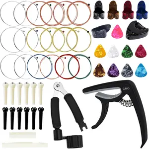 Acoustic Guitar Accessory Kit | -Have Guitar Tools with Capo,  Strings, Picks, String Winder,  Nut & Saddle, Bridge Pins & Pin Puller